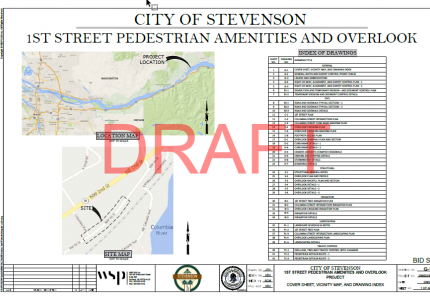 Draft Plans of the First Street Pedestrian Amenities & Overlook project