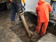 Cleaning off Water Main