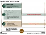graphic showing property owners' 3 response options and the connection incentives and phase-in allowances related to them.