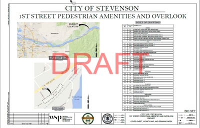 Draft Plans of the First Street Pedestrian Amenities & Overlook project